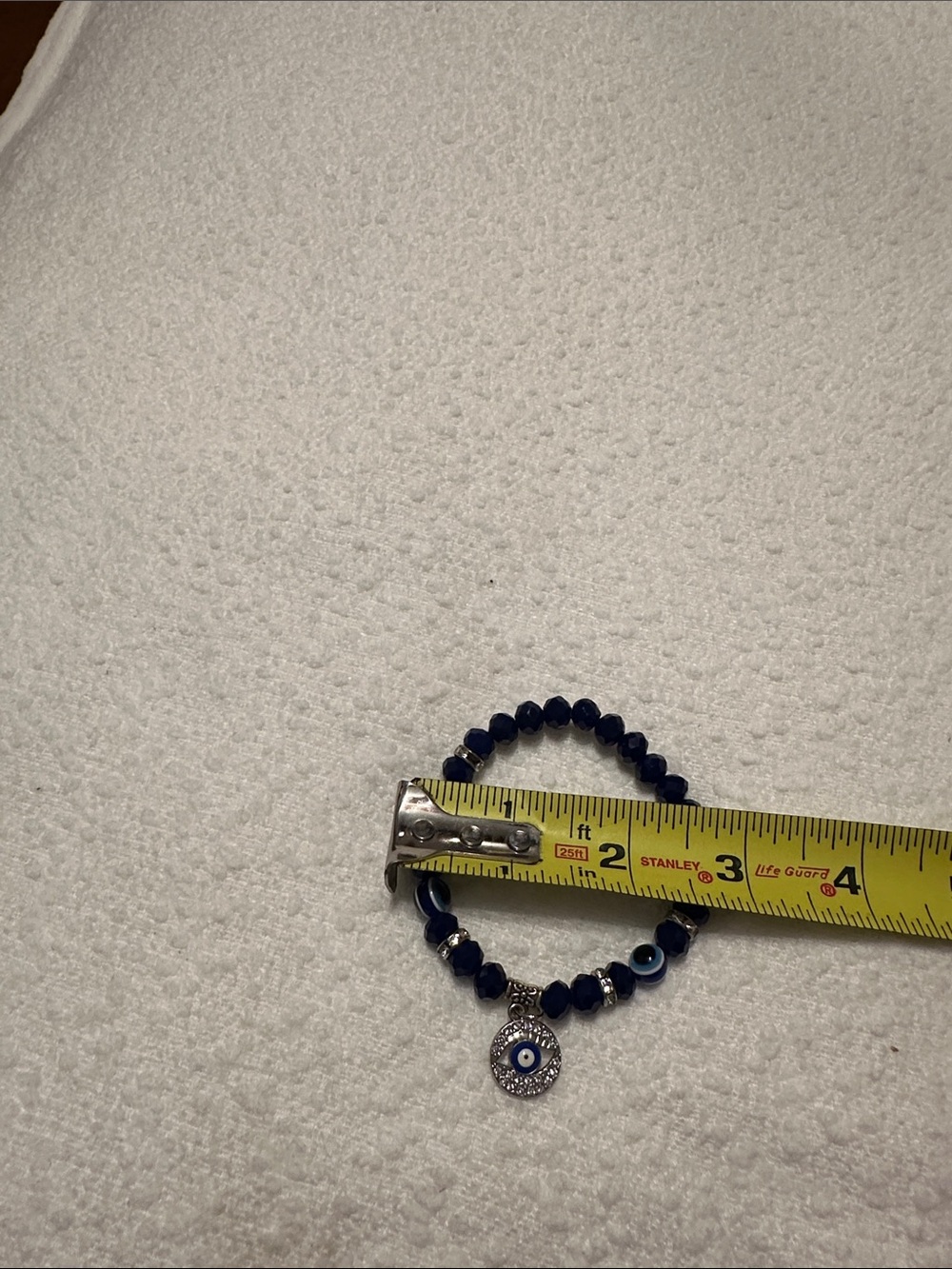 Evil Eye Beaded Charm Bracelet - Blue - Picture 3 of 4